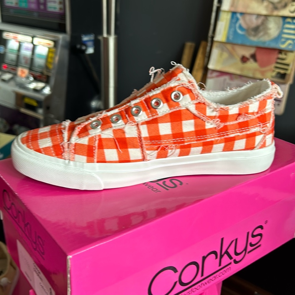 Corkys Babalu Shoes in Hingham Orange